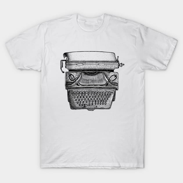 Typewriter T-Shirt by StudioGrafiikka